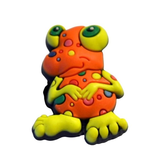 2006-07 Friendly Orange Bug Eyes Alien Monster Jibbitz™ Shoe Charms Accessory - Picture 1 of 1